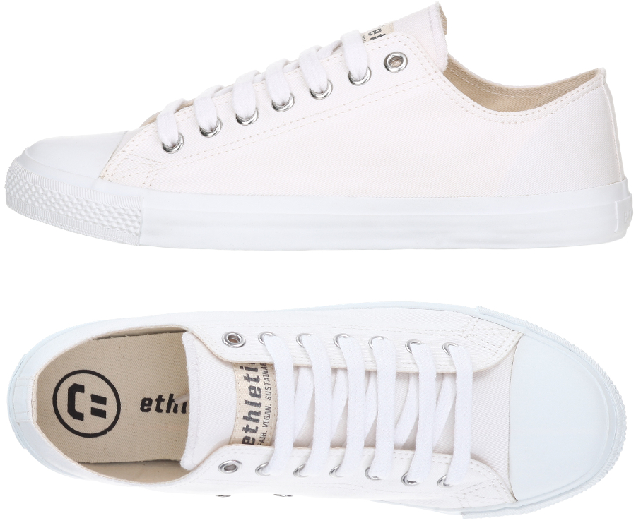 Ethletic Fairtrade Trainers - Just White.