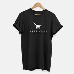 Herbivore Dinosaur Ethical Vegan T-Shirt (Unisex). Sustainable Bamboo General Clothing