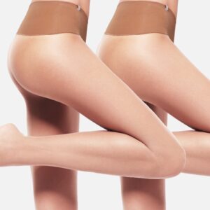 Hedoine Pearl Nude Couple | 2 Pairs Sustainable Hosiery supplied by Hedoine GBP58.00