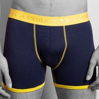 Swole Panda Bamboo Boxers - Navy / Yellow Band. Sustainable Underwear