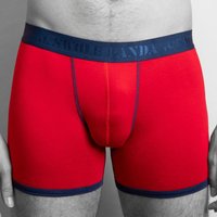 Swole Panda Bamboo Boxers - Red / Blue Band. Sustainable Underwear