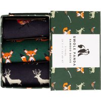 Swole Panda Countryside Sock Box - 3 Pairs of Bamboo Socks (His). Sustainable Sock Gift Box