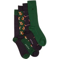 Swole Panda Fox & Pheasant Bamboo Sock Bundle - Four Pairs. Sustainable Sock Gift Box