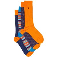 Swole Panda Orange and Blue Sock Bundle - Four Pairs. Sustainable Sock Gift Box