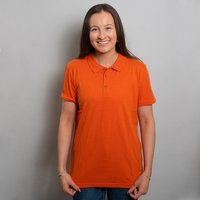 Swole Panda REFIBRA™ Polo Shirt (Orange). Sustainable Polo Shirt
