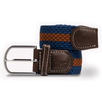 Swole Panda Woven Belt - Blue / Brown Stripe. Sustainable Belt