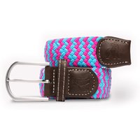 Swole Panda Woven Belt - Blue / Pink Zigzag. Sustainable Belt