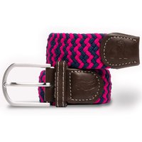 Swole Panda Woven Belt - Pink / Blue Zigzag. Sustainable Belt