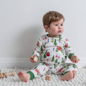 GrowGrows Pyjamas Organic Bamboo Cotton Alpine Adventures. Sustainable Children's Clothing
