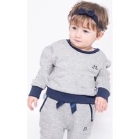 Luca And Rosa Girls Grey Jersey Lounge Set in 100% Cotton. Sustainable Girls' Clothes