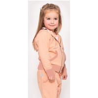 Luca And Rosa Girls Pink Jersey Lounge Hoodie in Organic Cotton. Sustainable Girls' Clothes