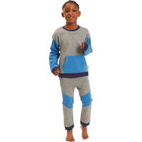Luca And Rosa Grey and Blue Organic Cotton Lounge Set. Sustainable Boys' Clothes