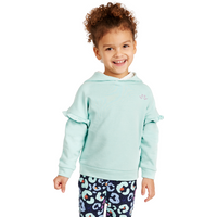 Luca And Rosa Light Blue Pull On Organic Cotton Hoodie. Sustainable Girls' Clothes