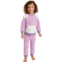 Luca And Rosa Lilac Organic Cotton Lounge Set. Sustainable Girls' Clothes