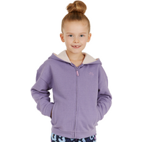 Luca And Rosa Purple Zip Up Organic Cotton Hoodie. Sustainable Girls' Clothes