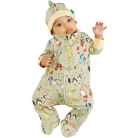 Luca And Rosa Showman Print Organic Cotton Baby Grow. Sustainable Baby Clothes