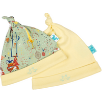 Luca And Rosa Showman Print Organic Cotton Baby Hat Set. Sustainable Baby Clothes