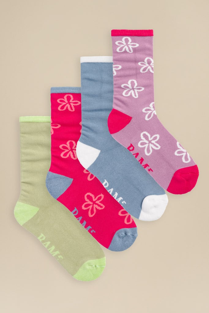BAM Bamboo Clothing Bamboo Classic Patterned Socks Kennerleigh - 4 Pack - UK Size 4-7
