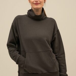 BAM Bamboo Clothing Bovey Funnel Neck Boxy Sweat - X-Small