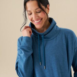 BAM Bamboo Clothing Funnel Neck Throw-On Bamboo Sweat - X-Small