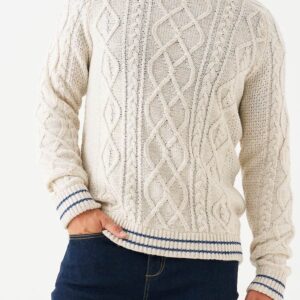 BAM Bamboo Clothing Men's Asker Cable Knit Sweater - Medium