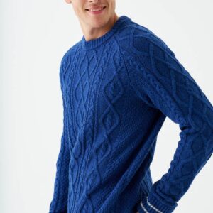 BAM Bamboo Clothing Men's Asker Cable Knit Sweater - Small