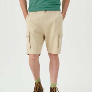 BAM Bamboo Clothing Men's Linen Adventure Cargo Shorts - 36