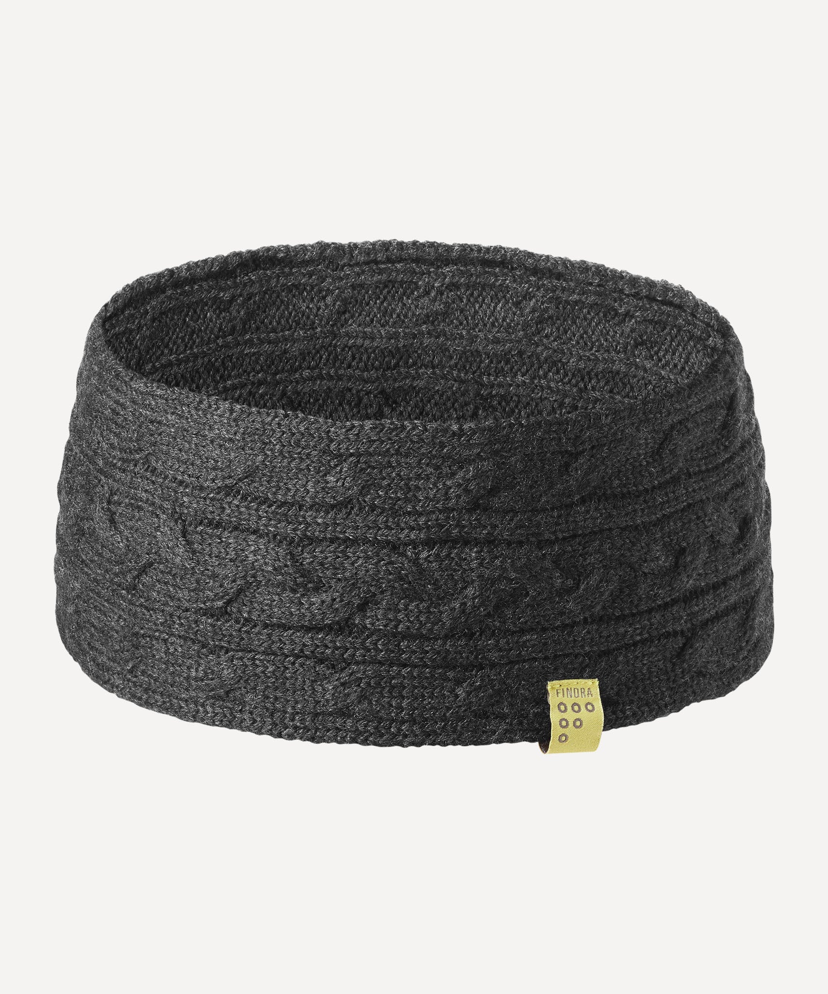 FINDRA Clothing FINDRA  Betty Merino Cable Knit Headband Charcoal