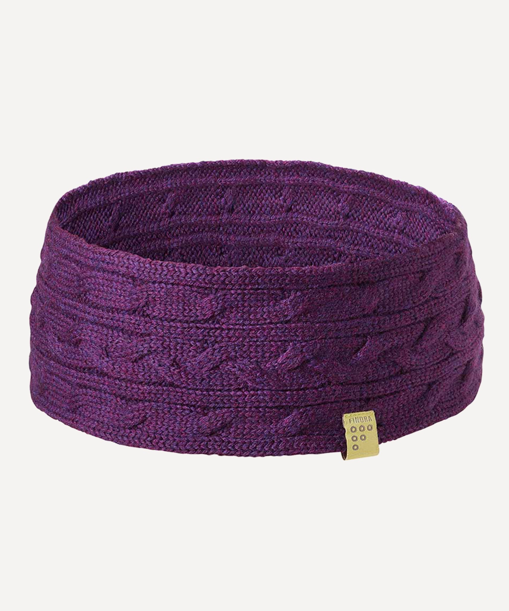 FINDRA Clothing FINDRA  Betty Merino Cable Knit Headband Eggplant