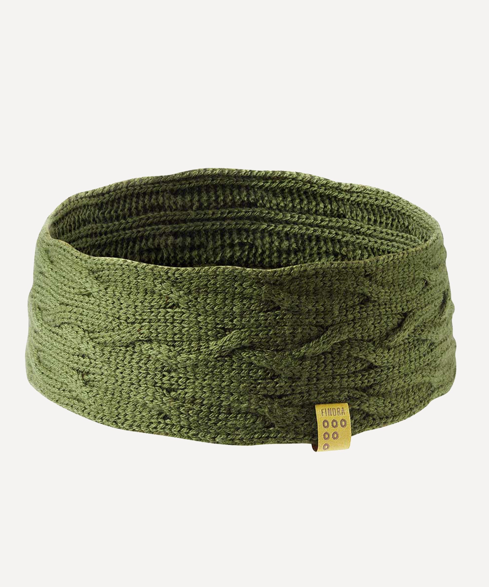 FINDRA Clothing FINDRA  Betty Merino Cable Knit Headband Moss Green