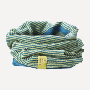 FINDRA Clothing FINDRA  Betty Merino Fine Stripe Neck Warmer - Sale Teal/Pollen