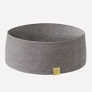 FINDRA Clothing FINDRA  Betty Merino Stripe Headband Charcoal/Oatmeal