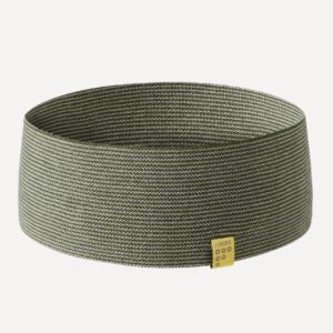 FINDRA Clothing FINDRA  Betty Merino Stripe Headband Moss Green/Grey Marl