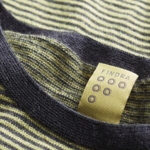 FINDRA Clothing FINDRA  Linton Merino Stripe Base Layer - Relaxed Fit Size XXL Charcoal/Pollen