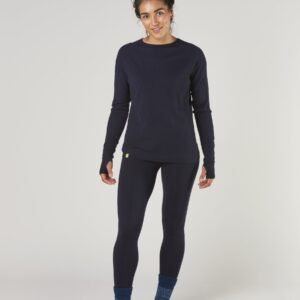 FINDRA Clothing FINDRA  Linton Textured Merino Base Layer - Relaxed Fit Size XXL Dark Navy