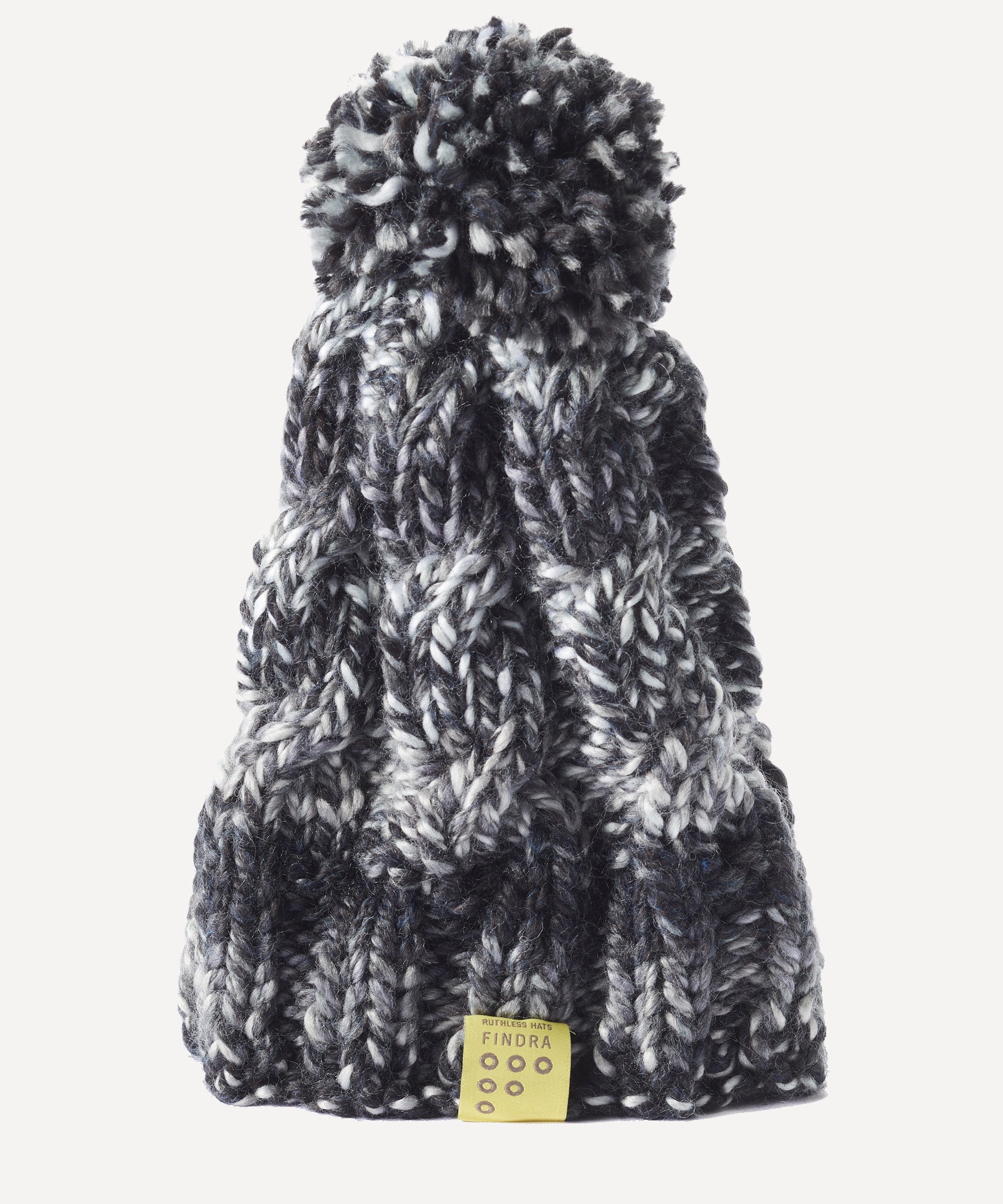 FINDRA Clothing FINDRA  Merino Blend Cable Bobble Hat Grey Marl