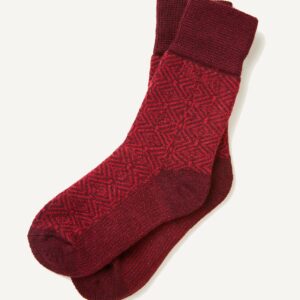 FINDRA Clothing FINDRA  Nordic Merino Socks Size 11.5-13 Port/Cherry Red