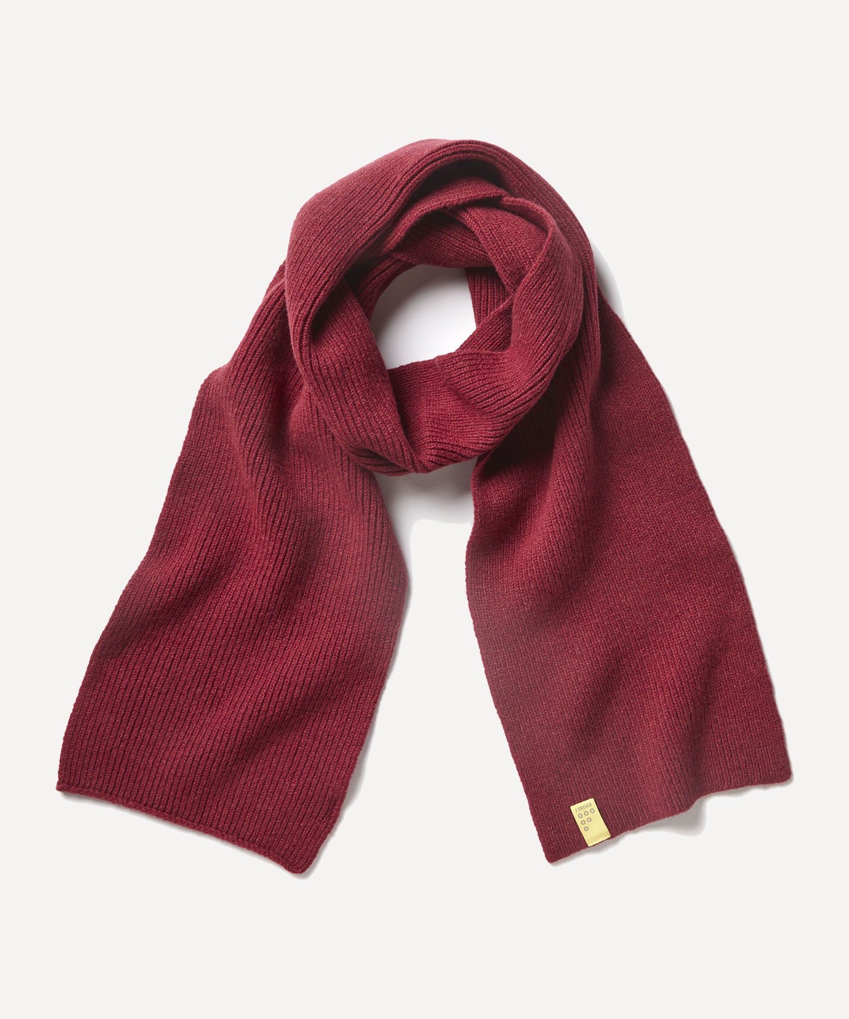 FINDRA Clothing FINDRA  Tweed Lambswool Scarf Brick Red